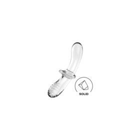 Gode en verre borosilicaté massif transparent Double Crystal Satisfyer 